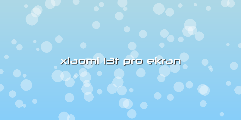 Xiaomi 13t Pro Ekran