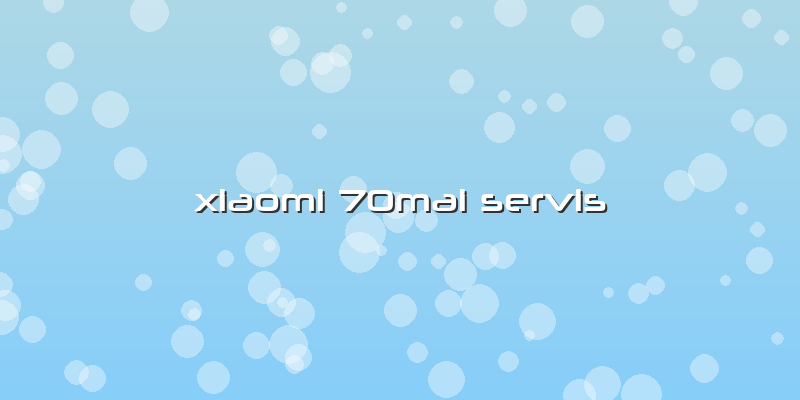Xiaomi 70mai Servis