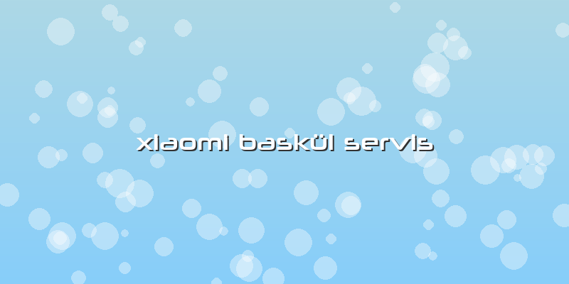 Xiaomi Baskül Servis