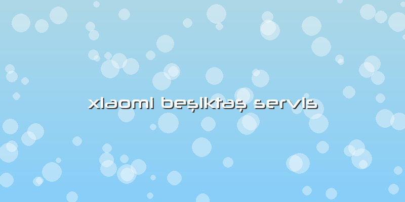 Xiaomi Beşiktaş Servis