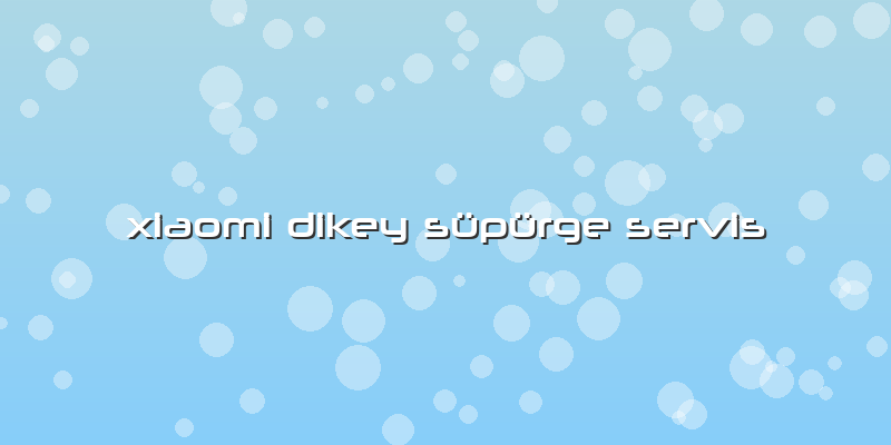 Xiaomi Dikey Süpürge Servis