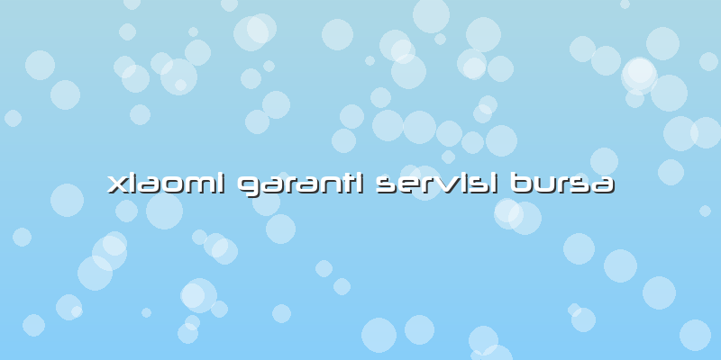 Xiaomi Garanti Servisi Bursa