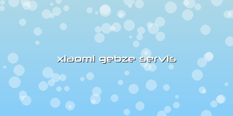 Xiaomi Gebze Servis