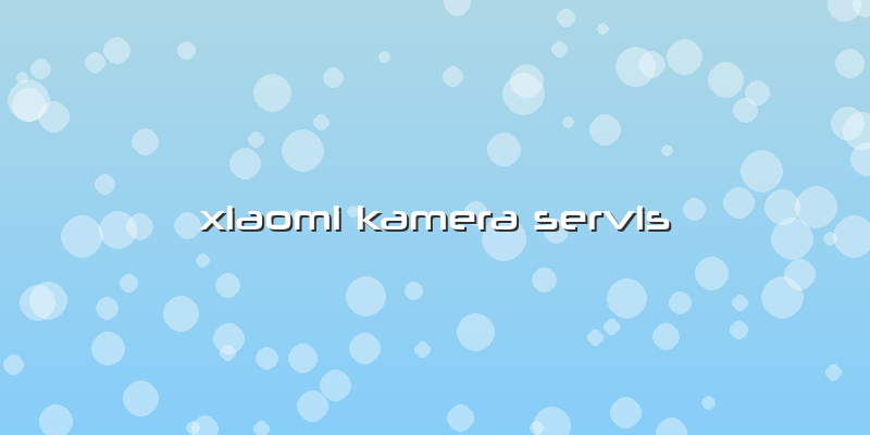 Xiaomi Kamera Servis