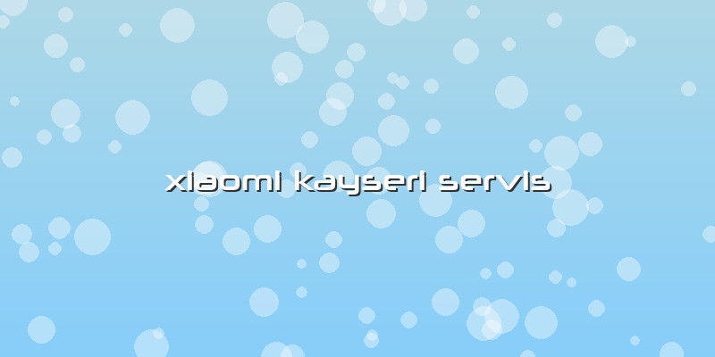 Xiaomi Kayseri Servis