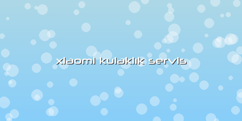 Xiaomi Kulaklık Servis