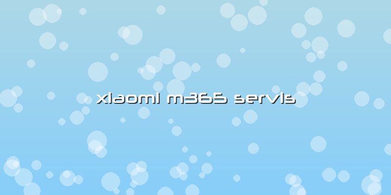 Xiaomi M365 Servis