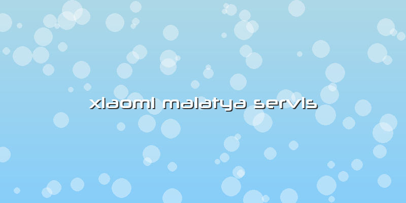Xiaomi Malatya Servis