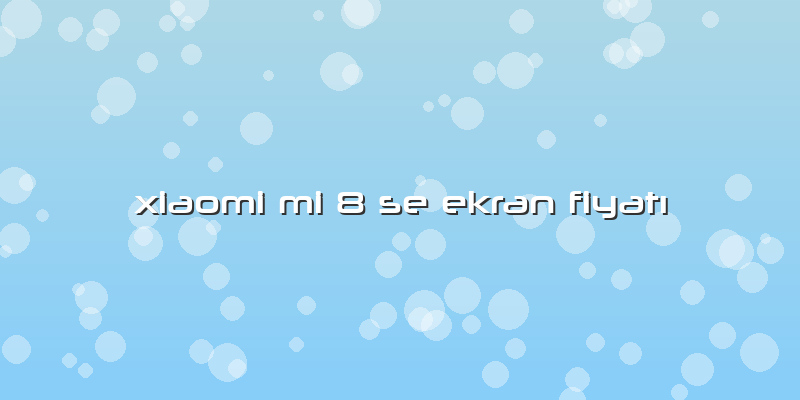 Xiaomi Mi 8 Se Ekran Fiyatı