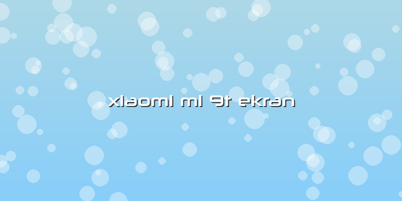 Xiaomi Mi 9t Ekran