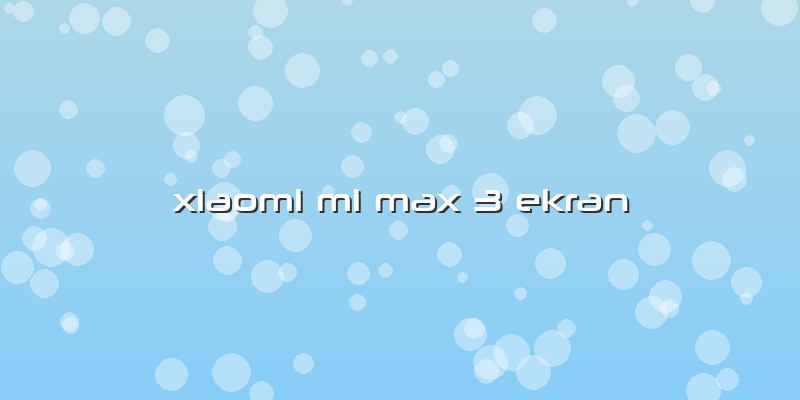 Xiaomi Mi Max 3 Ekran