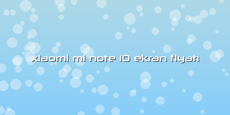 Xiaomi Mi Note 10 Ekran Fiyatı