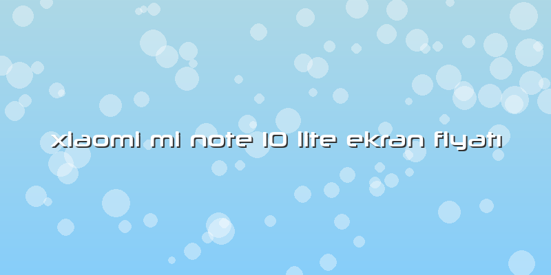 Xiaomi Mi Note 10 Lite Ekran Fiyatı