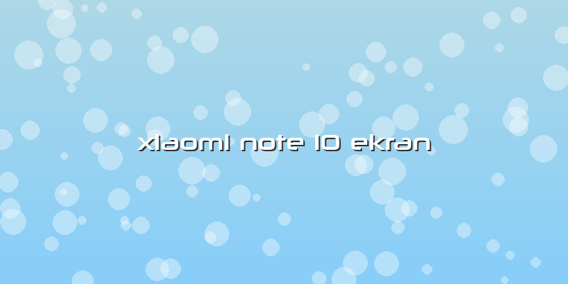 Xiaomi Note 10 Ekran