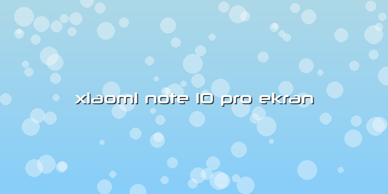 Xiaomi Note 10 Pro Ekran