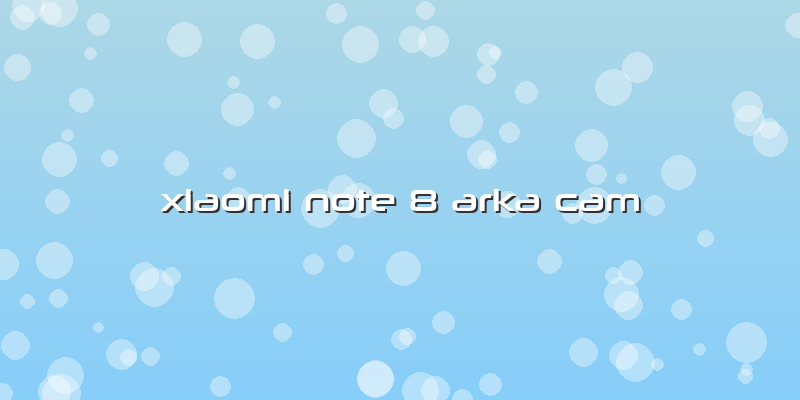 Xiaomi Note 8 Arka Cam