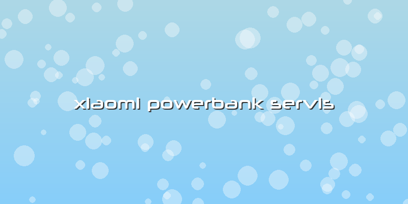 Xiaomi Powerbank Servis