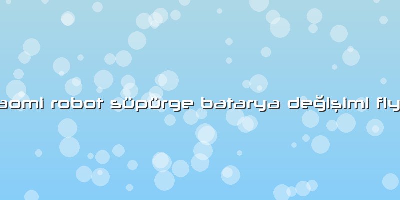Xiaomi Robot Süpürge Batarya Değişimi Fiyat