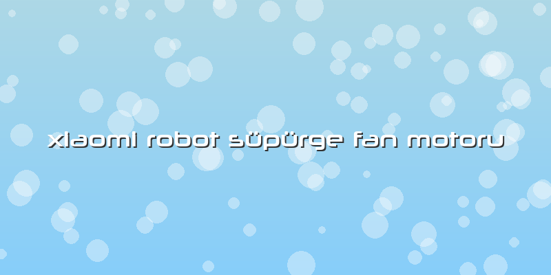 Xiaomi Robot Süpürge Fan Motoru