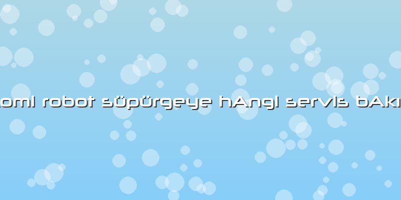 XiAomi Robot Süpürgeye HAngi Servis BAkıyor