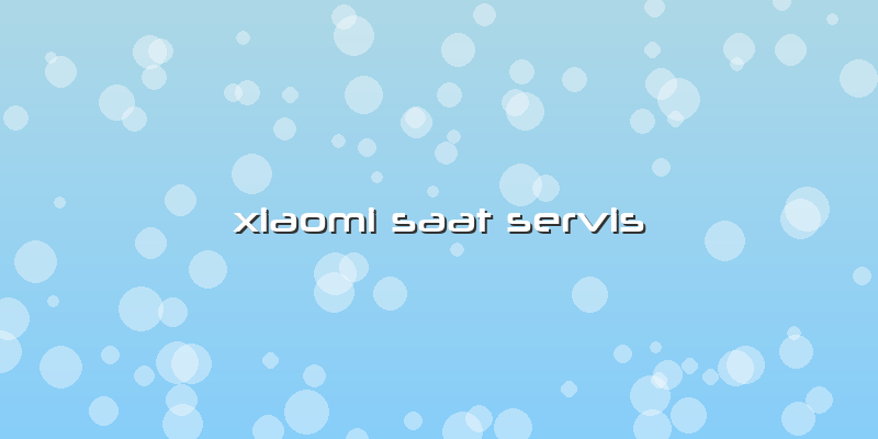 Xiaomi Saat Servis
