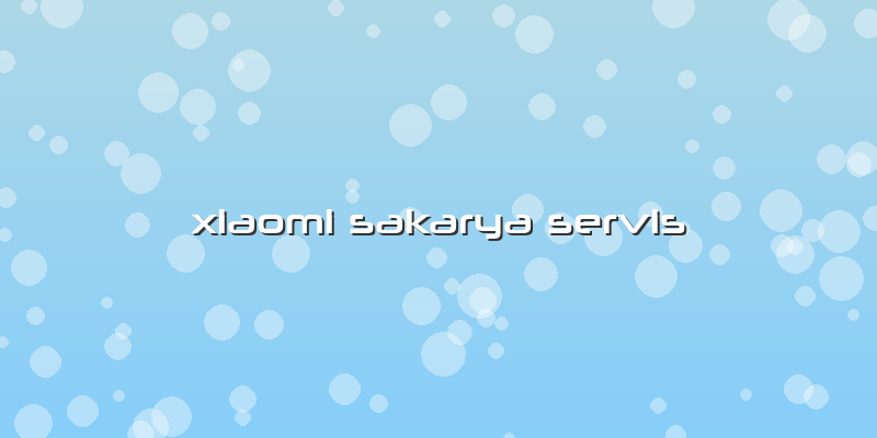 Xiaomi Sakarya Servis