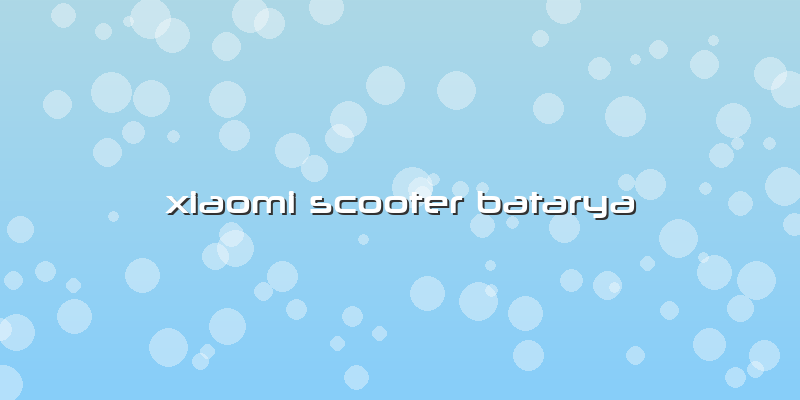 Xiaomi Scooter Batarya