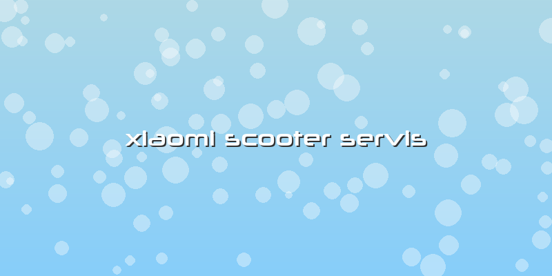 Xiaomi Scooter Servis
