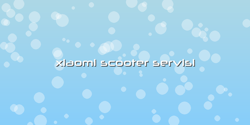 Xiaomi Scooter Servisi