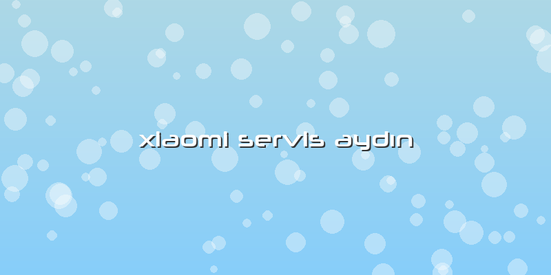 Xiaomi Servis Aydın