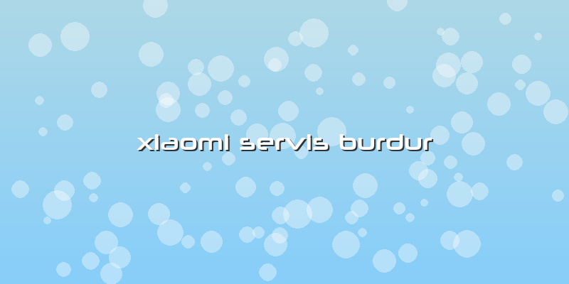 Xiaomi Servis Burdur