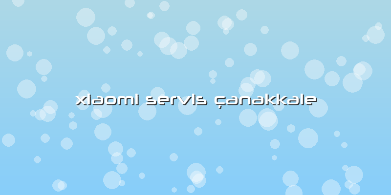 Xiaomi Servis çanakkale