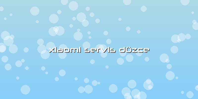 Xiaomi Servis Düzce