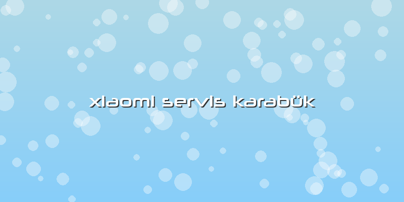 Xiaomi Servis Karabük