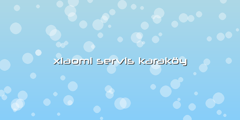 Xiaomi Servis Karaköy