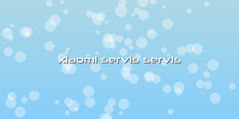 Xiaomi Servis Servis