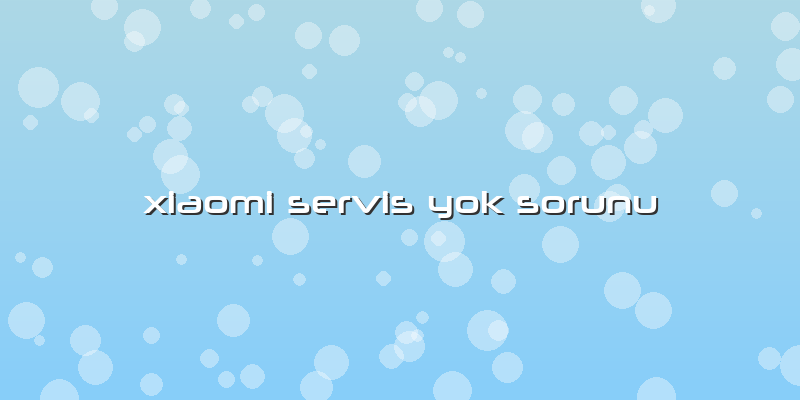 Xiaomi Servis Yok Sorunu