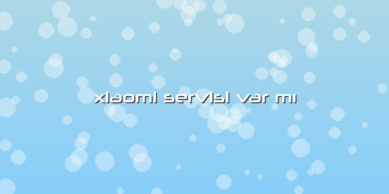 Xiaomi Servisi Var Mı