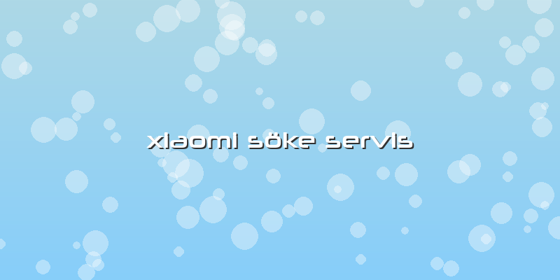 Xiaomi Söke Servis