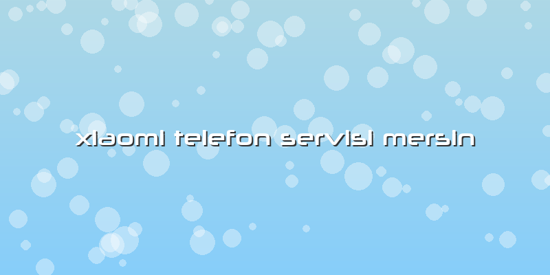 Xiaomi Telefon Servisi Mersin
