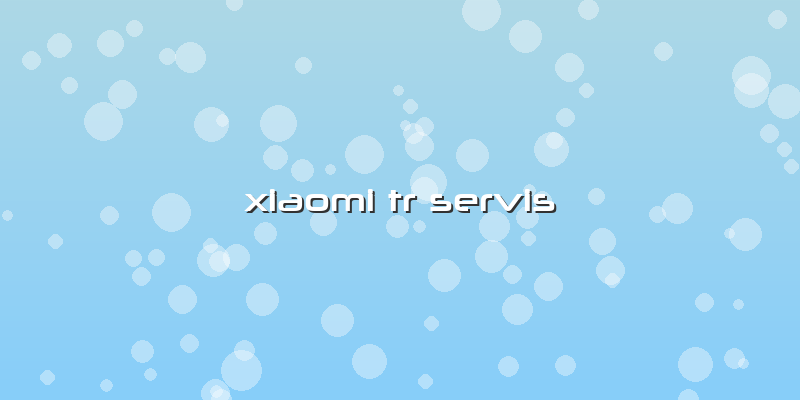Xiaomi Tr Servis