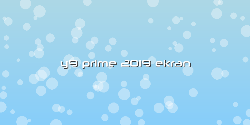Y9 Prime 2019 Ekran