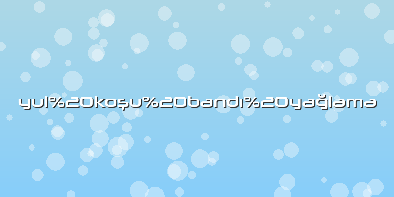 Yui koşu bandı yağlama